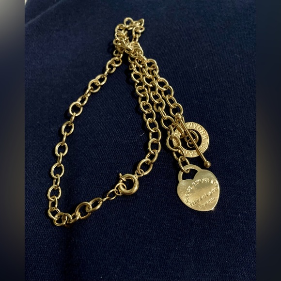18k solid Saudi gold Tiffany and Co inspired necklace - Picture 1 of 5